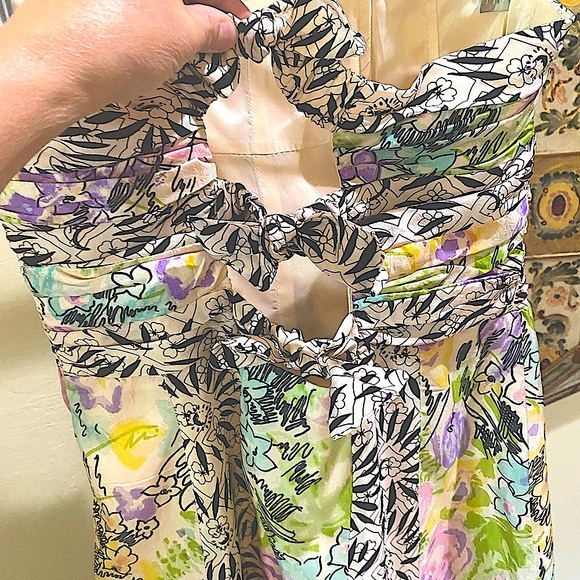 Nanette Lepore Silk Floral Strapless Dress - Picture 6 of 12